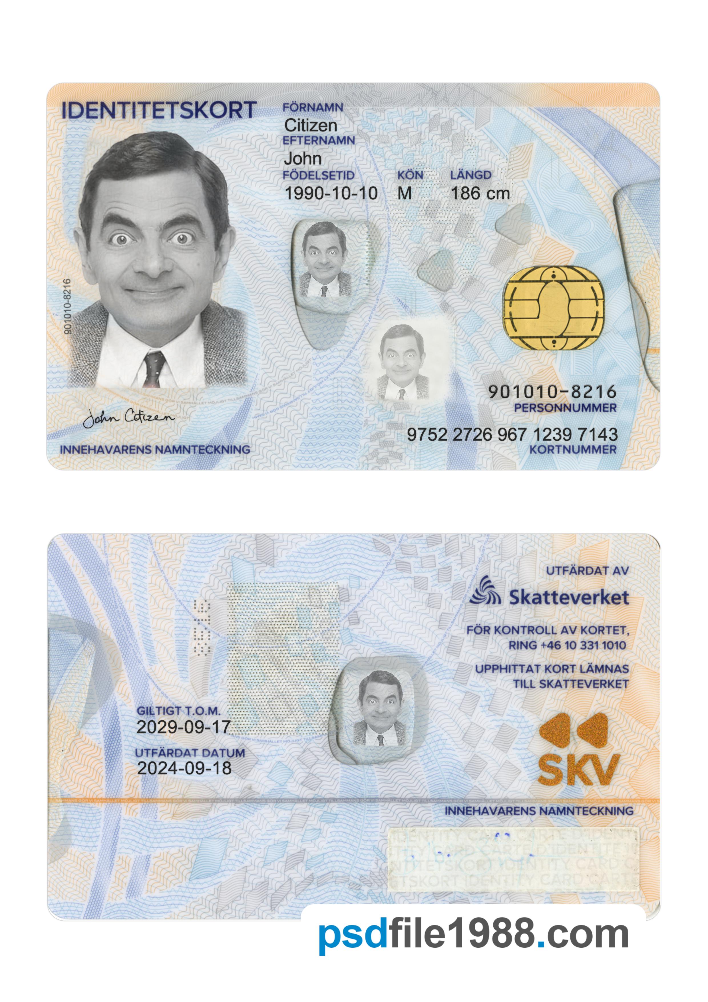 Sweden ID Card 2024-Present Version 2